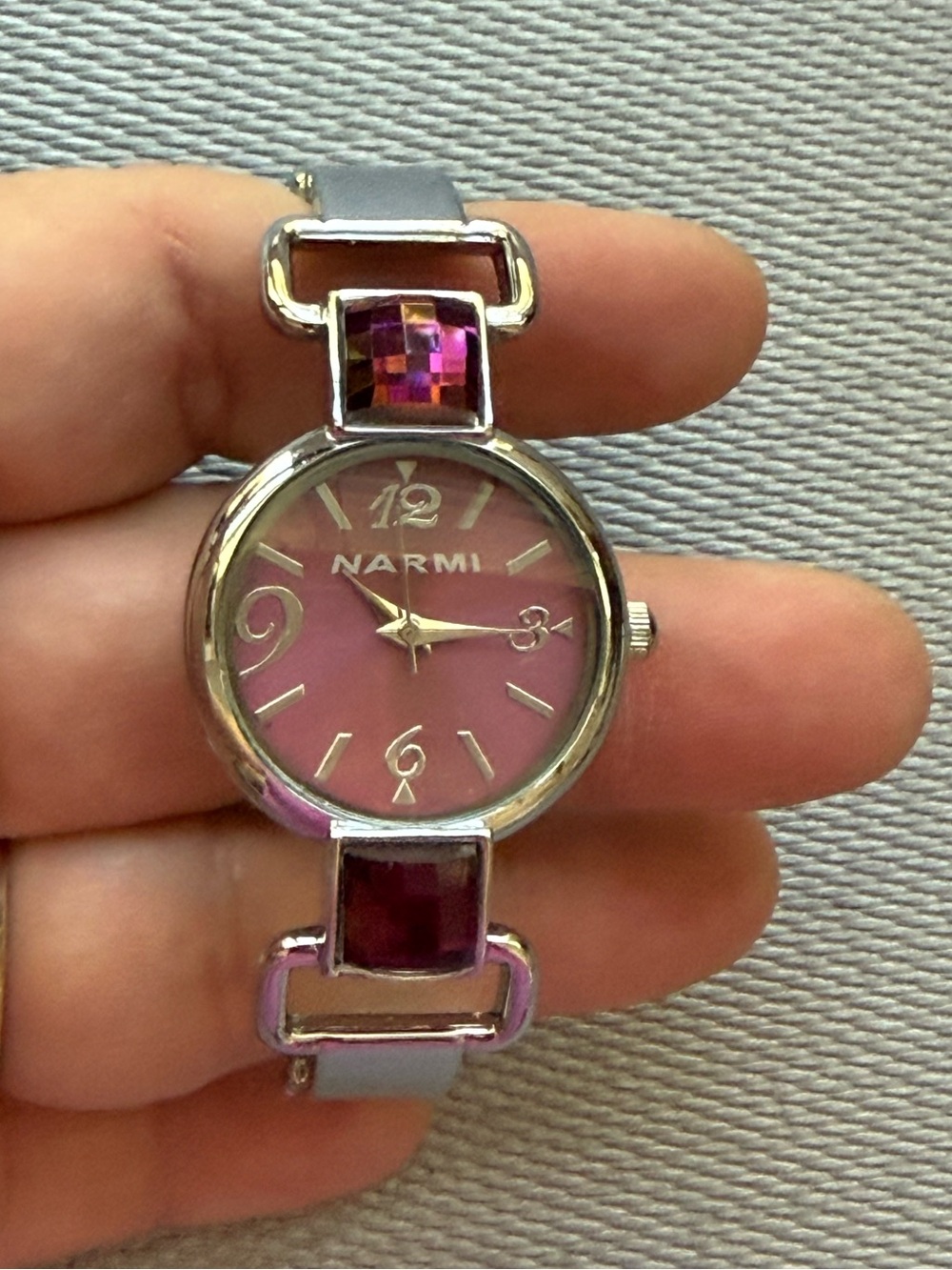 Narmi Women's Purple Dial Watch Crystals